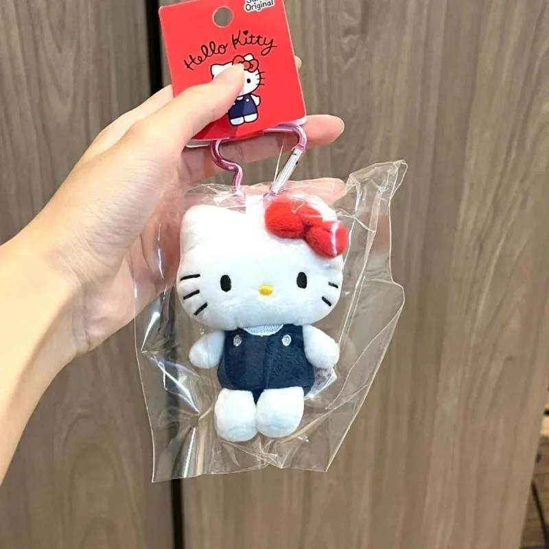 귀여운 헬로키티 가방 참 키체인 여성 소녀용 카와이 만화 캐릭터 가방 걸이 클립 백팩 펜던트 장식 도매