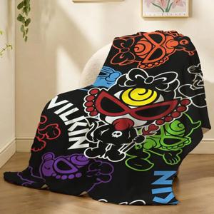 H-H-HystericS M-Mini Throw 소프트 플란넬 담요, 소파 홈 여행용 가볍고 통기성이 좋은 여름 낮잠 담요 아늑한 장식용