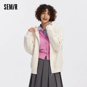세미르 여성 자켓 솔리드 후드 루즈핏 소프트 캐주얼 스타일 데일리 경량 가을 아우터 클린 이지 레이어 2026