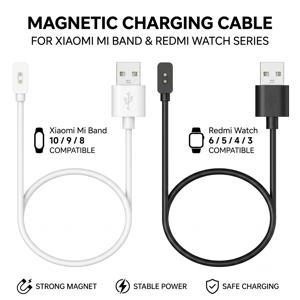 샤오미 미밴드 10 9 8 프로 NFC 충전기, 레드미 워치 6 5 4 3 액티브 라이트 USB 마그네틱 충전 케이블 (샤오미 스마트 밴드용)