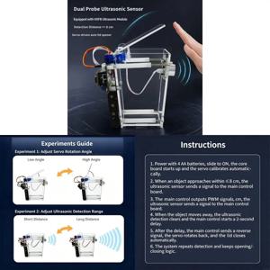 코딩용 초음파 센서가 포함된 XXFE DIY 쓰레기통 전자 프로젝트
