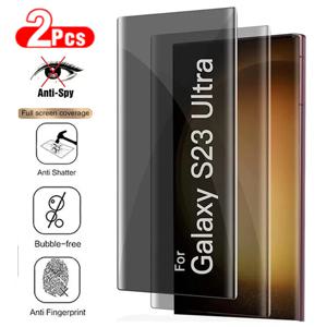 삼성 S23 Ultra S22 S21 S20 S8 S9 S10 Plus 용 개인 정보 보호 화면 보호기 Samsung Note 20 Ultra 8 9 용 안티 스파이 강화 유리