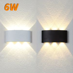 6W LED 벽 조명 야외 방수 정원 울타리 실내 패션 벽 램프 침실 머리맡 거실 계단