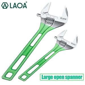 LAOA 짧은 핸들 렌치 조정 가능한 경량 대형 오픈 스패너 6
