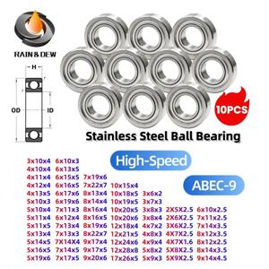 10PCS 스테인레스 스틸 볼 베어링 SMR74ZZ 4x7x2.5mm 다이와 & 시마노 & 아부 가르시아 릴 핸들 베어링용 낚시 릴 베어링