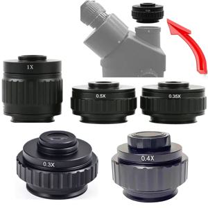 CTV 0.3X 0.35X 0.4X 0.5X 1X Simul Focal Trincular 스테레오 현미경 용 C 마운트 렌즈 어댑터 38MM 인터페이스 Microscopio 카메라