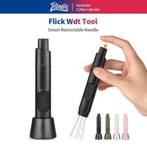 Bincoo 마그네틱 커피 천 파우더 바늘, 에스프레소 교반기 바늘, 텔레스코픽 이탈리아 바리스타 커피 교반, 배포 도구