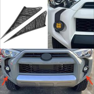 Toyota 4Runner 2014-2024 액세서리에 맞는 앞 안개등 데칼 앞 범퍼 그릴 트림 삽입 오버레이 스티커 트림 ABS
