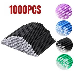 1000/500PCS 속눈썹 청소 브러시 ​​매우 다채로운 뷰티 메이크업 클린 리무버 도구 도매업자 크리스탈 브러시 속눈썹 마이크로 브러시
