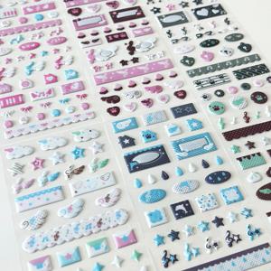 스크랩북을위한 3D 데코 스티커 귀여운 Keluli 순간 핑크 윙 스타 장식 스티커 Diy 전화 수하물 오토바이