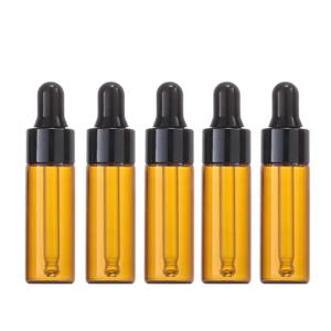 10pcs 5ml 앰버 Dropper 유리 병 향수에 대 한 눈 Dropper와 귀여운 에센셜 오일 병