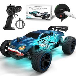 어린이용 RC 자동차, 1:18 스케일 20 KM/H 2WD 오프로드 버기, 2.4GHz RC 레이싱카, USB-C 간편 충전
