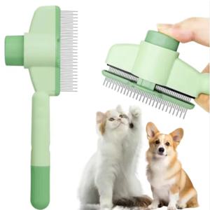 강아지 빗 펫 헤어 리무버 원터치 강아지 브러시 자동 세척 고양이 브러시 마사지 빗 강아지 그루밍 브러시 펫 용품