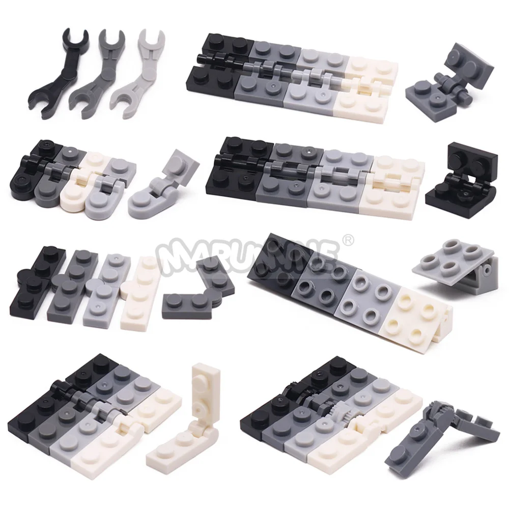 MARUMINE MOC 블록 체인지오버 캐치 60PCS 회전식 빌딩 블록 힌지 플레이트 2429 44301 60478 63868 48336과 호환 가능