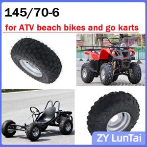 고품질 145x70-6 진공 타이어, 6인치 휠 림, ATV UTV 4륜 오프로드 차량용 3홀 고카트 타이어