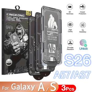 삼성 갤럭시 A57 A37 A56 A26 A55 A35 S26 울트라 S25 S24 S23 S22 플러스 5G용 3개입 스크린 강화유리 보호필름 먼지방지 9H