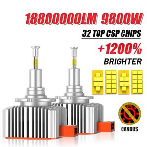 D1S D3S LED 헤드라이트 캔버스 6600W 12800000LM D8S D5S 자동 전구 4면 D1R D3R 자동차 램프 크세논 HID 6000K 12V 24V 플러그 앤 플레이