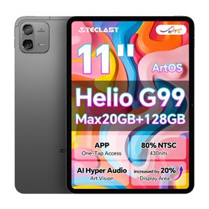 테클라스트 아트패드 에어 11인치 태블릿, 헬리오 G99 프로세서, 아트OS(8GB+12GB), 최대 20GB RAM, 128GB ROM, 8000mAh 배터리, 4G LTE, 듀얼 SIM, 1280×1840 해상도, 안드로이드 15.