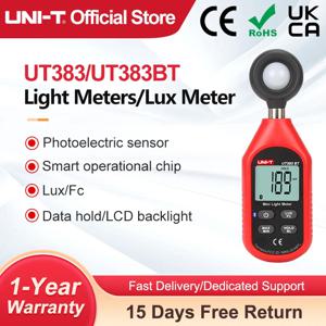 UNI-T 디지털 조도계 럭스미터 UT383BT UT383 0~199,900 럭스 측정기 사진 조도계 FC 라이트미터 럭시메트로