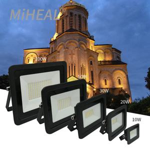 10W 20W 30W 50W 100W LED 산업 조명 110V/220V 야외 보안 풍경 투광 조명 벽 램프 스포트라이트 IP68 작업 램프