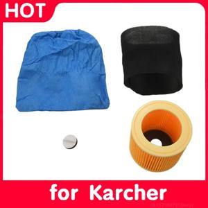 Karcher WD2 WD3 WD1 MV3 MV2 용 진공 청소기 섬유 필터 백, 습식 및 건식 폼 필터, HEPA 필터, 진공 백 의류