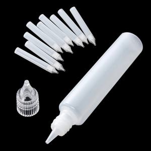 흰색 플라스틱 접착제 어플리케이터 바늘 짜기 병, 종이 퀼링 DIY 공예 용품, 15ml, 30ml, 세트당 5 개