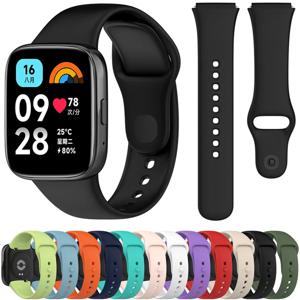 Xiaomi Redmi Watch 3 용 부드러운 공식 실리콘 스트랩 Redmi Watch 3 Lite/Active Watchband 용 액티브 스포츠 팔찌 손목 밴드