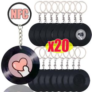 NFC 키체인 DIY 자체 제작 레코드 음악 비닐 칩 스티커 펜던트 사진 주변기기 CD 콘서트 레코드 펜던트 키링 장식