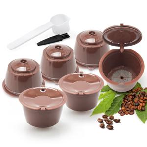 Dolce Gusto 기계 용 1-10PCS 재사용 가능한 커피 캡슐 리필 형 커피 캡슐 필터 컵 키트 디스펜서 커피 포드