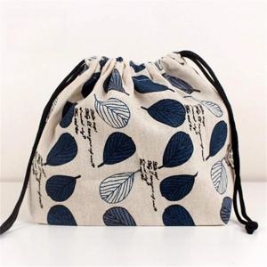 점심 가방 고양이 북극곰 도시락 상자 Drawstring 피크닉 토트 에코 일본식 작은 핸드백 저녁 식사 컨테이너 식품 보관 가방