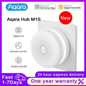 2024 최신 Aqara 스마트 허브 M1S 게이트웨이 무선 Zigbee 3.0 Wifi RGB LED 야간 조명 원격 제어 Xiaomi Mijia Homekit APP