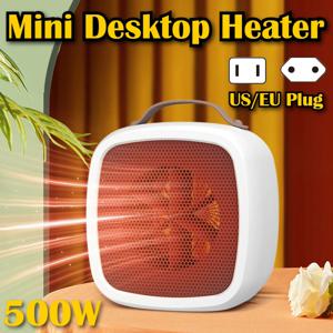 휴대용 500W PTC 세라믹 미니 히터, 조용하고 빠른 가열, 따뜻한 바람 온풍기, 가정, 실내, 사무실, 겨울용