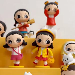 팝마트 니오타 치비 마루코짱 시리즈 블라인드 박스 장난감 장식품 미스터리 피규어 홈데코 데스크탑 인형 정품 게스 백