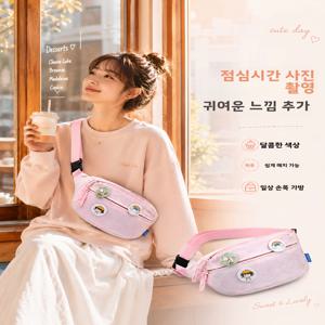 귀여운 캐주얼 스포츠 크로스백 여성 패셔너블한 가슴가방 프레시 포레스트 시스템 한국 스타일 싱글 스트랩 사각형 모양