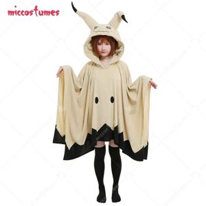 Miccostumes 성인 애니메이션 귀여운 원시 키구루미 코스프레 코스튬, 귀여운 후드 담요, 귀 장갑, 홈웨어 망토