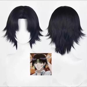 HAIRJOY ​​합성 머리 헌터 크롤로 루실퍼 코스프레 가발 블랙 코스프레 의상 애니메이션 가발 로즈 네트