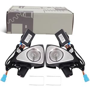 메르세데스 벤츠 C/E/S-클래스 W205 W213 LED 앰비언트 라이트 GLC W222 3D 회전 글로우 트위터 스피커 LED 발광 혼 개조 키트