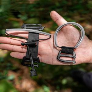 HIKEMAN 트레킹 폴 캐리어 분해 불가 트레킹 폴 고정 스트랩, 백팩 트레킹 폴 홀더 야외 하이킹 액세서리