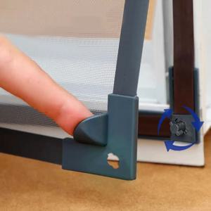자석식 창문 모기장 DIY 메쉬 튤 투명 스크린 커튼 맞춤형 곤충 방지 파리망, 잠금 버클