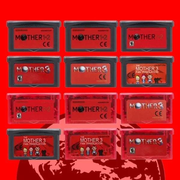 GBA 마더 시리즈 게임 카트리지1 2 3 미국/유럽/스페인/프랑스 버전 그레이 레드 쉘 (GBA/SP용)