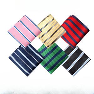 24cm 남성용 실크 포켓 스퀘어, 스트라이프 무늬 실크 스카프, 비즈니스용 손수건, 정장 셔츠 액세서리, 결혼식 파티용