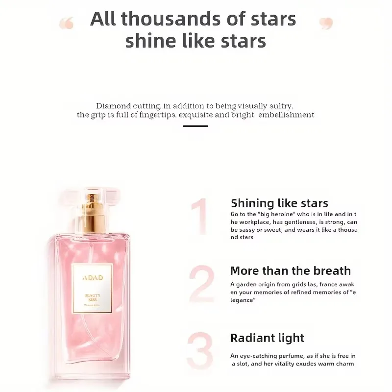 50ml 플로럴 스위트하트 향수, EDT(오 드 뚜왈렛), 지속력이 뛰어난 향, 휴대하기 편리한 여행용 세트, 선물용으로 최고의 선택