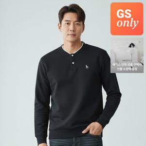 [GS 단독] [TAG가 139,000원] 헤지스 남성 26FW 블랙 라인배색 면혼방 긴팔티셔츠 HZTS6D899BK