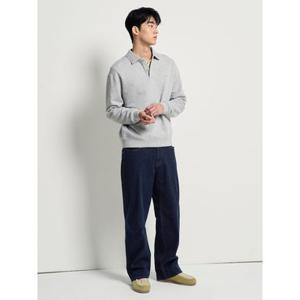 [26SS 30% OFF][빈폴멘] 솔리드 칼라넥 스웨트 셔츠 라이트 그레이 (BC6141C542)