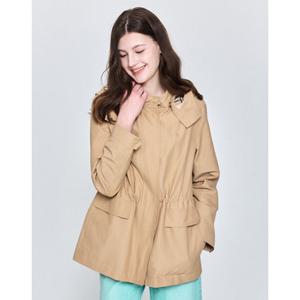 헤지스 여성 25SS 55%세일스테디셀러베이지 탈착 후드 야상 하프 점퍼 WSJU5BC21I2