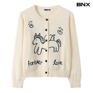택가 69,000원 [BNX]드로잉 유니콘 자수 니트 가디건 (BY1CD007L0)