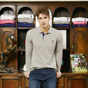 [U.S. POLO ASSN.] 남성 긴팔 폴로티셔츠