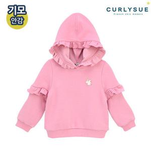 [CURLYSUE][컬리수] 블루밍 프릴후드티셔츠(기모) CNW1GATS01