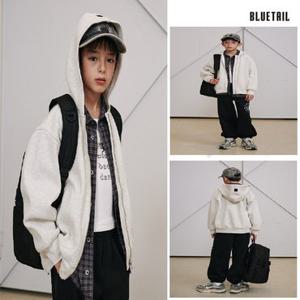[백화점][블루테일]AAA1JP02LG 라이트그레이 와플 후드집업