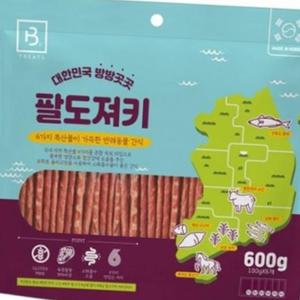 브리더랩 강아지 육포 간식 팔도져키 600g 반려견 수제 육류